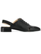 Jil Sander Navy Slingback Lace-up Shoes - Black