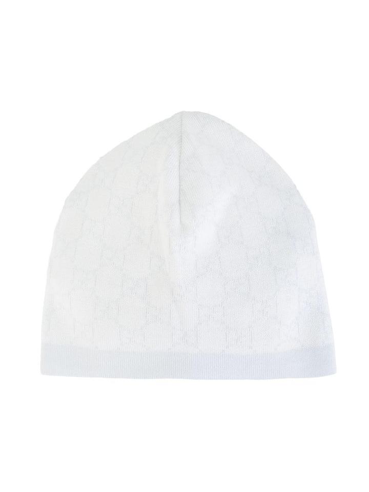 Gucci Kids Gg Supreme Beanie, Size: 50 Cm, White