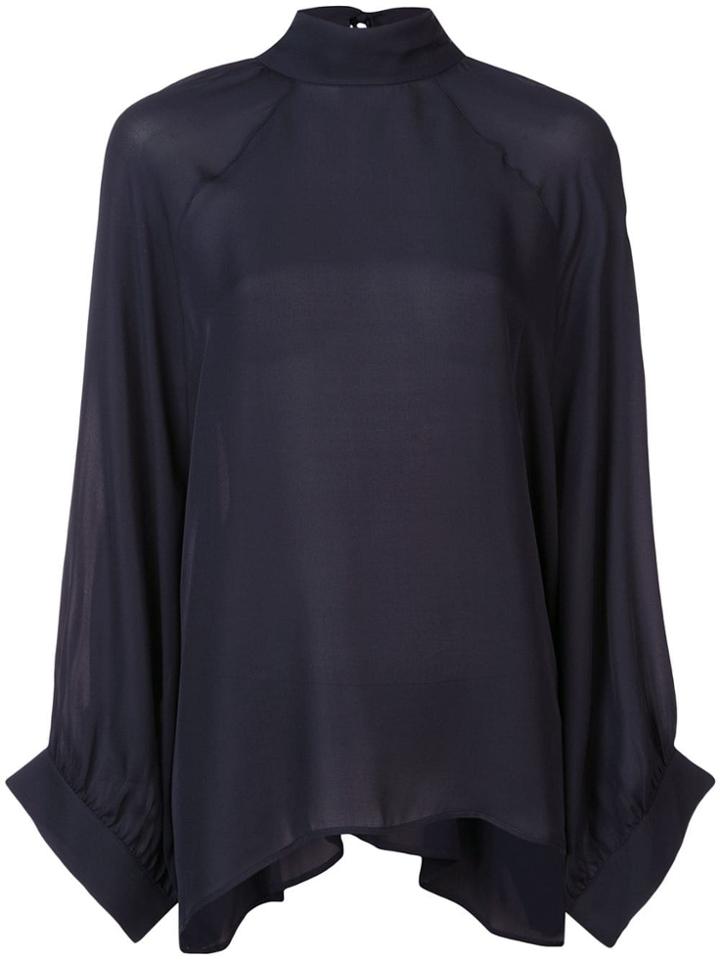 Nili Lotan Wide Sleeved Blouse - Blue