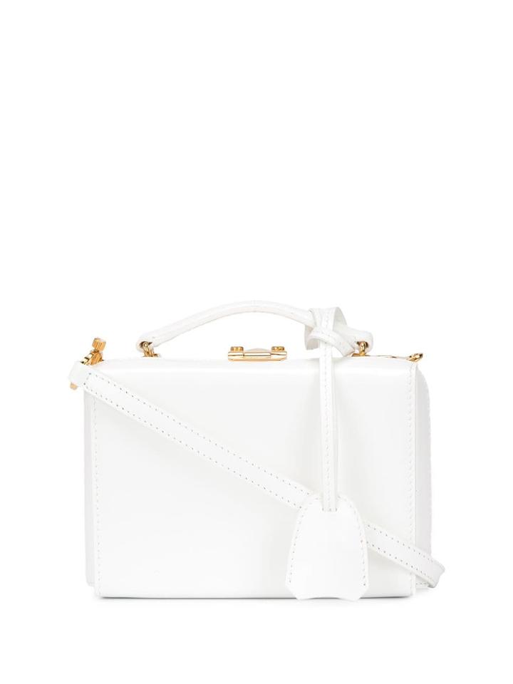 Mark Cross Grace Mini Box Tote - White