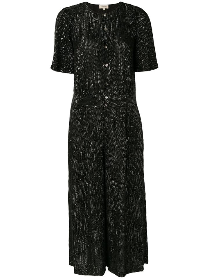 Temperley London Olina Sequin Jumpsuit - Black