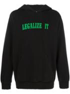 Palm Angels Legalize It Hoodie, Men's, Size: Large, Black, Cotton
