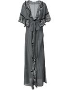 Jonathan Simkhai Micro Checked Tied Kaftan - Black