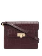 Marge Sherwood Foldover Croco Tote - Red