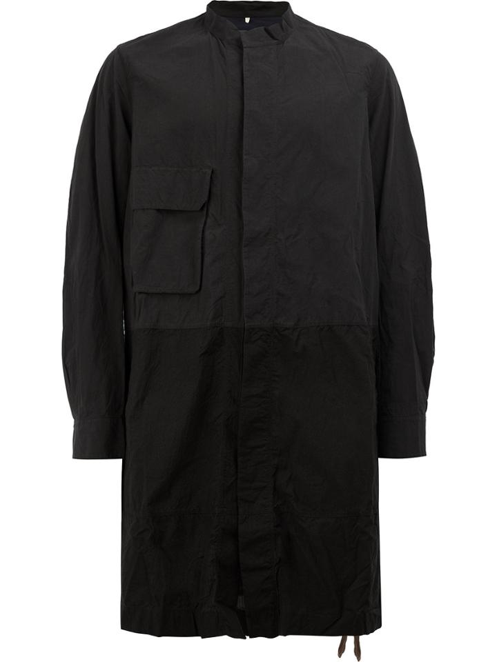 Ziggy Chen Concealed Placket Coat - Black