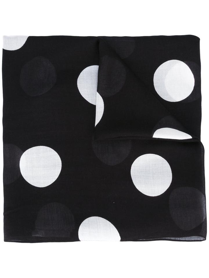 Akris Punto Polka Dot Scarf, Women's, Black, Modal/cashmere