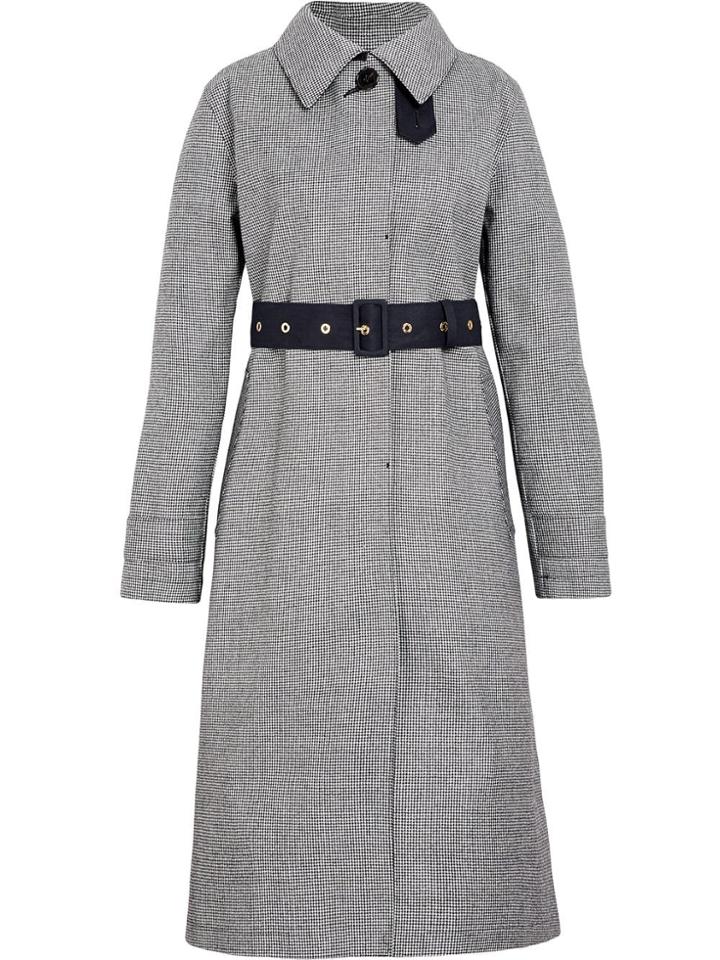 Mackintosh Houndstooth Bonded Wool Fly-fronted Trench Coat Lr-061