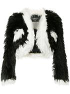 Chanel Vintage Fur Effect Cropped Jacket - Black