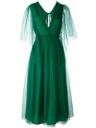 Rochas - Ruched Tie-back Dress - Women - Silk/polyamide - 44, Green, Silk/polyamide