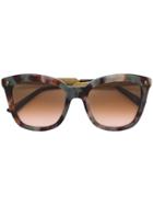 Gucci Eyewear Engraved Wayfarer Sunglasses - Brown
