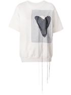 Maison Margiela Embroidered Heart Motif Sweatshirt Top - Nude &