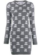 Moschino Intarsia Teddy Bear Mini Dress - Grey