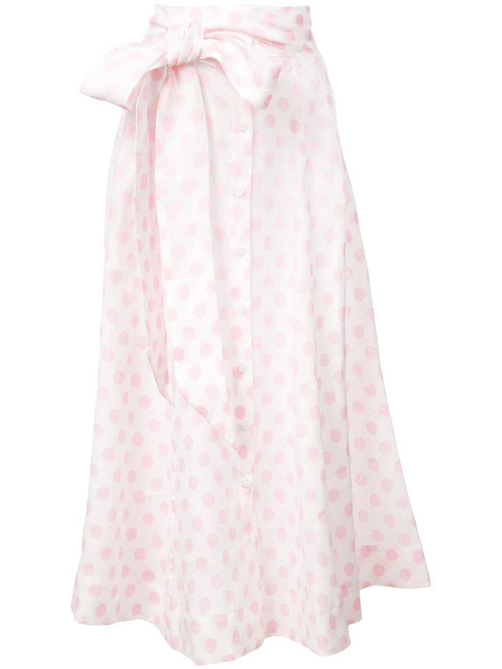 Lisa Marie Fernandez Spotted Bow Tie Skirt - White
