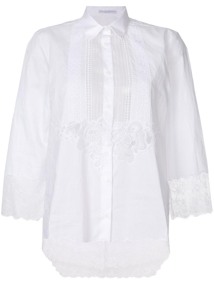 Ermanno Scervino Lace Insert Shirt - White
