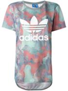 Adidas Camouflage Trefoil Boyfriend-fit T-shirt, Women's, Size: 40, Polyester