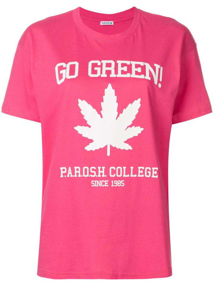 P.a.r.o.s.h. Go Green T-shirt - Pink & Purple