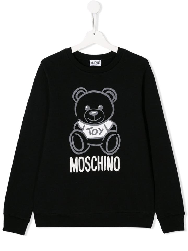 Moschino Kids Toy Bear Print Sweatshirt - Black