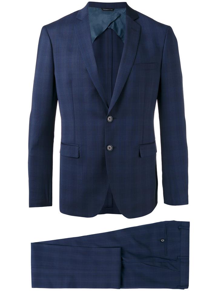 Tonello Two Piece Suit, Men's, Size: 52, Blue, Wool/spandex/elastane/cupro
