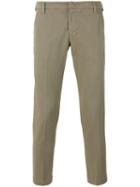 Entre Amis Slim Fit Trousers, Men's, Size: 35, Green, Cotton/spandex/elastane