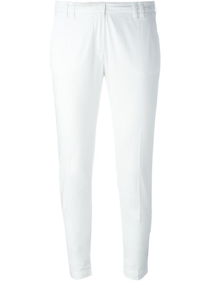 Eleventy Skinny Trousers, Women's, Size: 25, White, Cotton/spandex/elastane