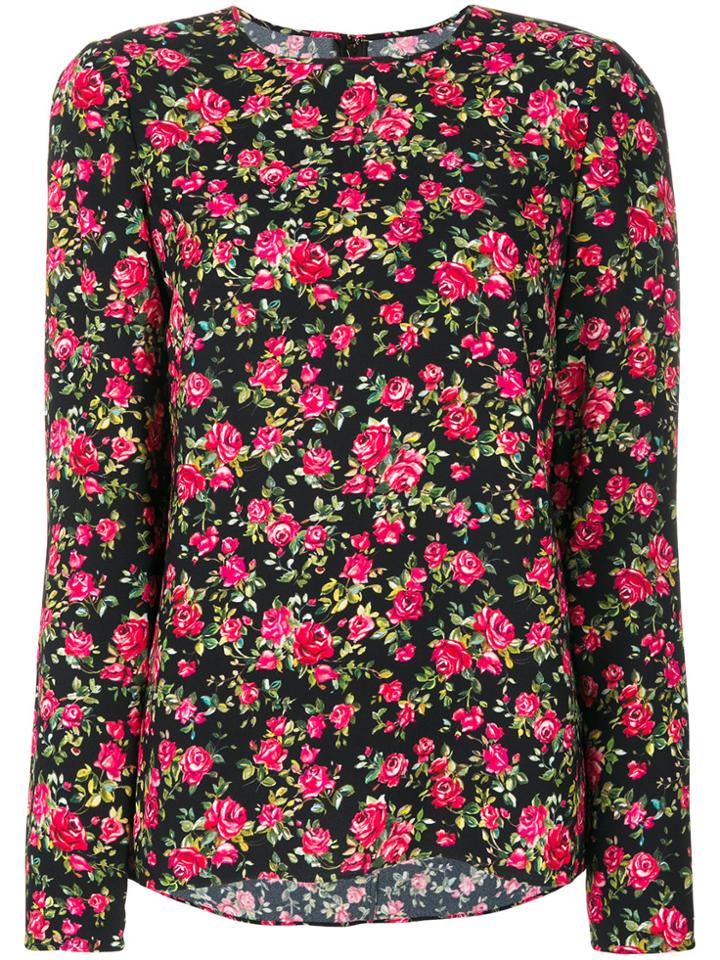 Dolce & Gabbana Floral Print Top - Black