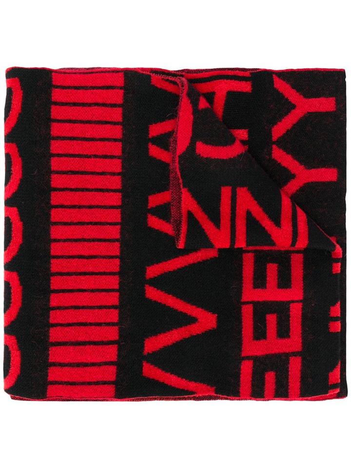 Givenchy Repeating Letters Scarf - Black