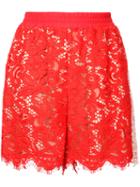 Goen.j - Side Panel Shorts - Women - Cotton/nylon/bemberg - M, Red, Cotton/nylon/bemberg