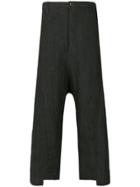Individual Sentiments Asymmetric Cuff Trousers - Black
