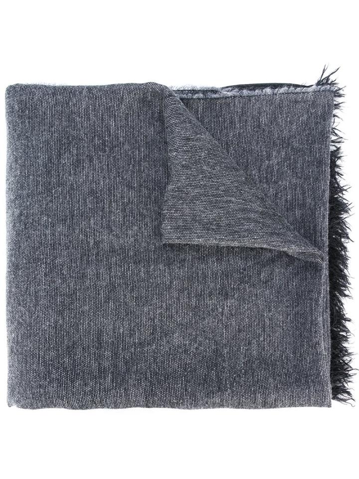 Dondup Frayed Scarf, Women's, Blue, Polyamide/polyester/modal/mohair