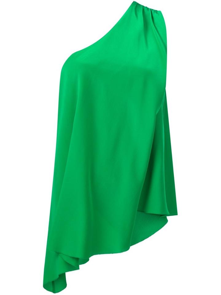 Trina Turk One Shoulder Blouse, Women's, Size: Xs, Green, Silk