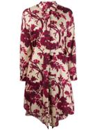 Antonio Marras Floral Print Shirt Dress - Neutrals