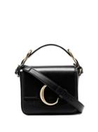 Chloé Black C Ring Top-handle Leather Shoulder Bag