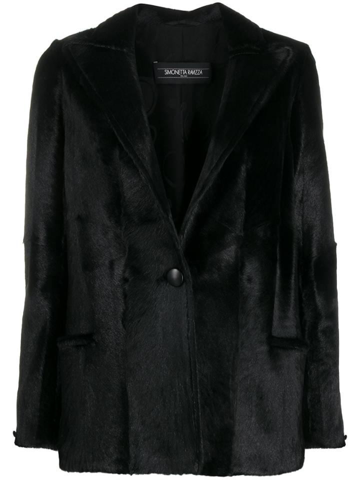 Simonetta Ravizza Isa Notched Blazer - Black