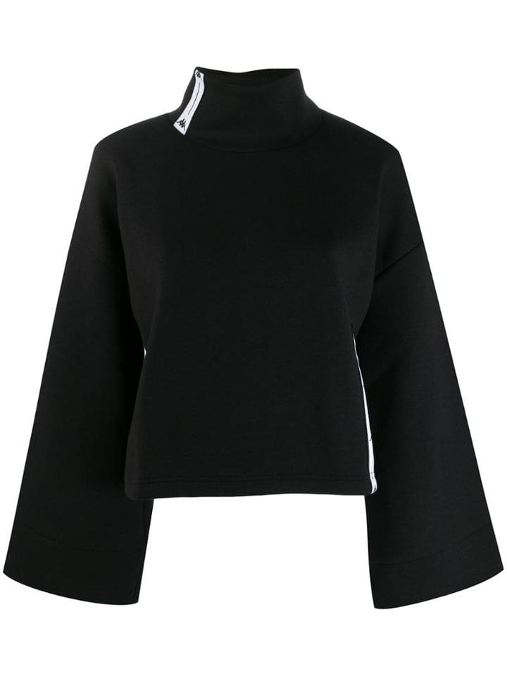Kappa Turtle Neck Logo Tag Sweatshirt - Black