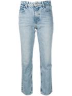 Alexander Wang Back Zip Detail Straight Leg Jeans - Blue