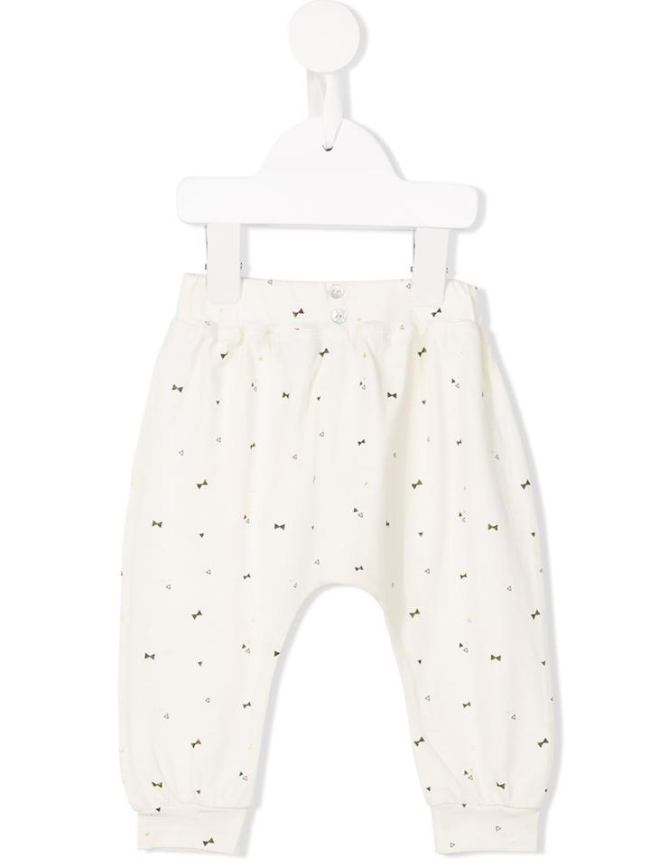 Emile Et Ida - Triangle Embroidered Trousers - Kids - Cotton - 18 Mth, White