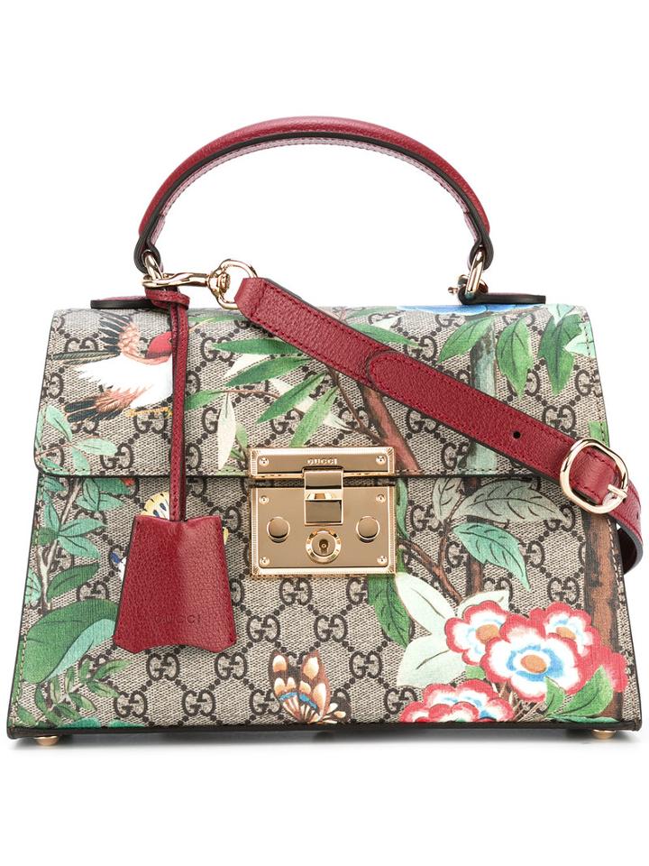 Gucci Gg Supreme Tian Print Tote, Women's, Beige, Cotton