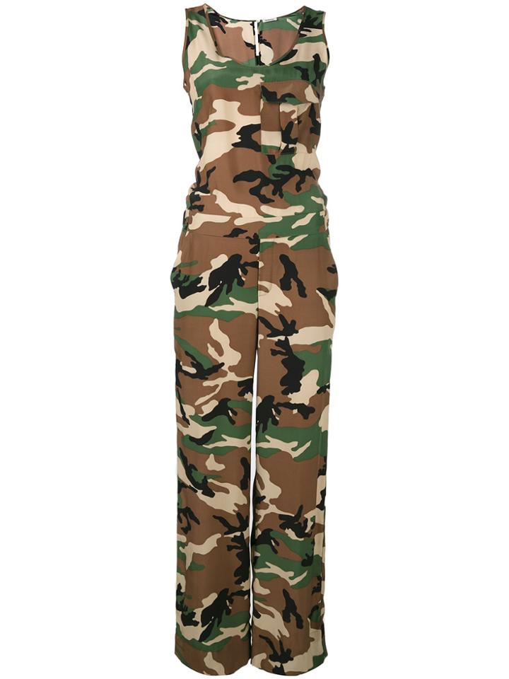 P.a.r.o.s.h. Simetic Camouflage Jumpsuit - Brown