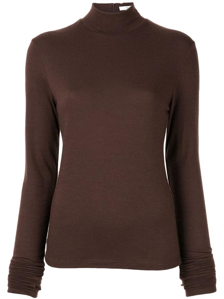 G.v.g.v. Ribbed Neck Jumper - Brown