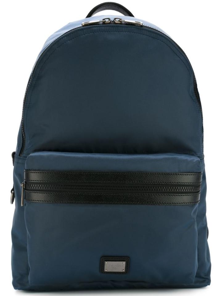 Dolce & Gabbana Vulcano Backpack, Blue, Nylon/leather