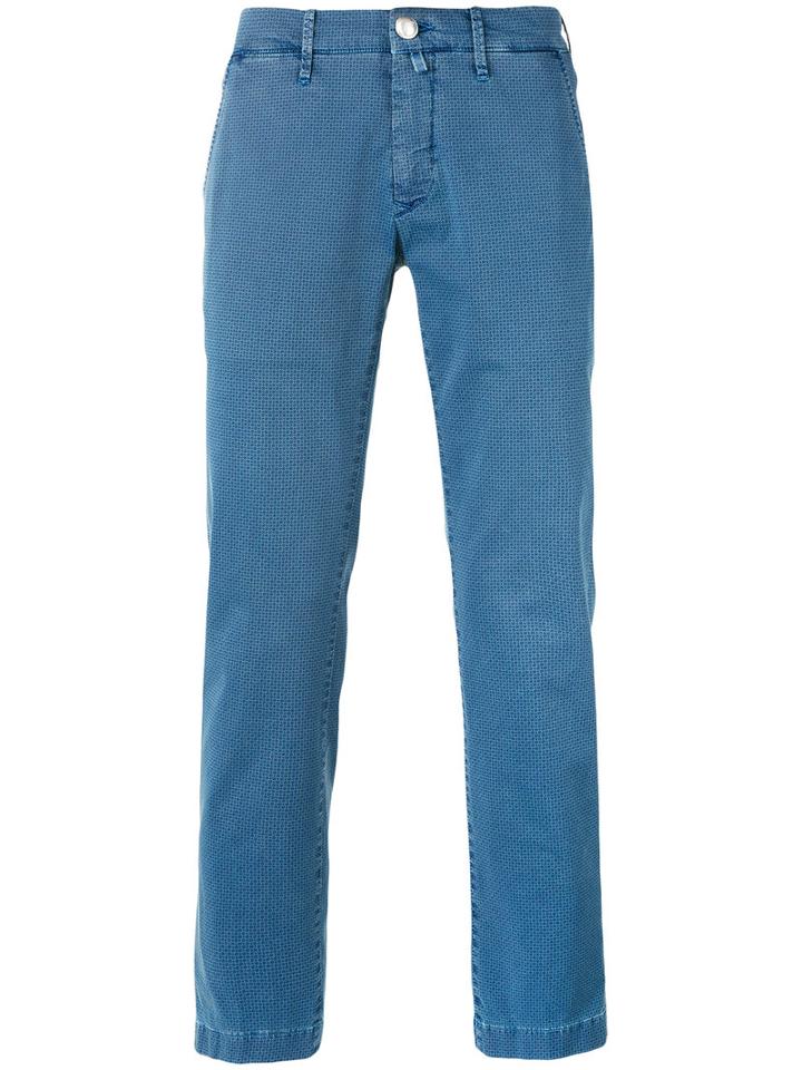 Slim Fit Trousers - Men - Cotton/spandex/elastane - 30, Blue, Cotton/spandex/elastane, Jacob Cohen