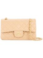 Chanel Vintage Quilted Double Flap Chain Shoulder Bag - Brown