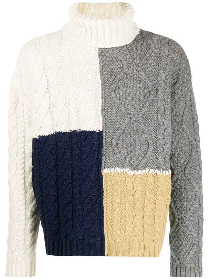 Paura Colour Block Jumper - Grey