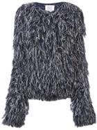 Rosie Assoulin Furry Coat - Blue