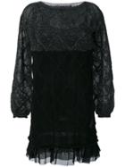 Twin-set Sheer Metallic Dress - Black