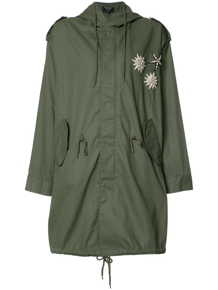 Creatures Of The Wind Jarde Parka, Women's, Green, Cotton/swarovski Crystal