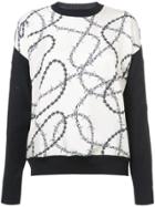 Alexander Wang Wire Print Front Jumper - White