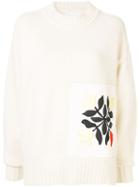 Jil Sander Flower Patch Jumper - White