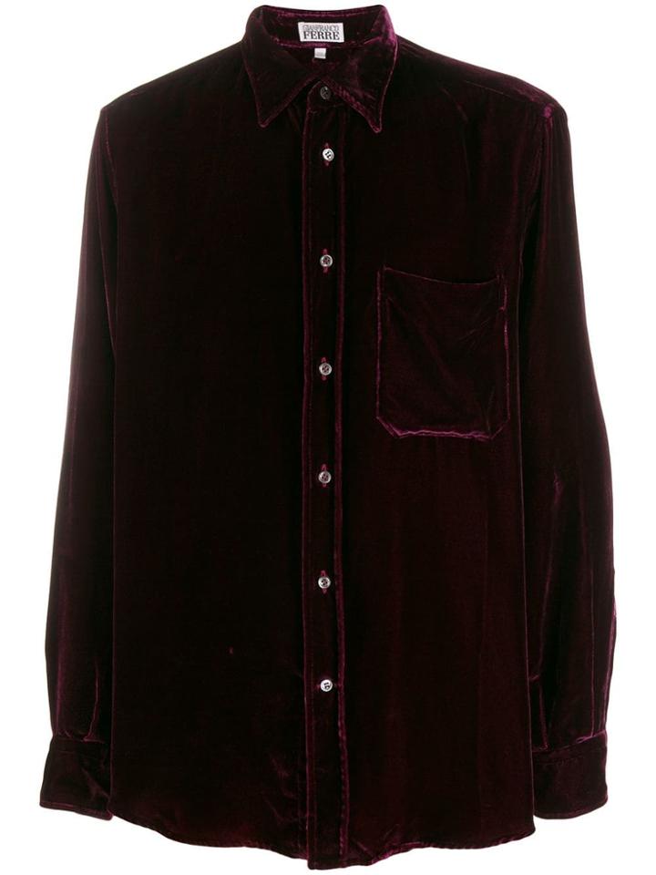 Gianfranco Ferre Pre-owned 1990's Gianfranco Ferre Velvet Shirt -
