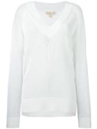 Michael Michael Kors Perforated Detail Sweatshirt - White
